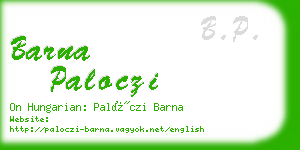 barna paloczi business card